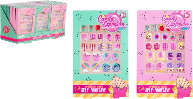 Create It! Candy kolorowe samoprzylepne paznokcie