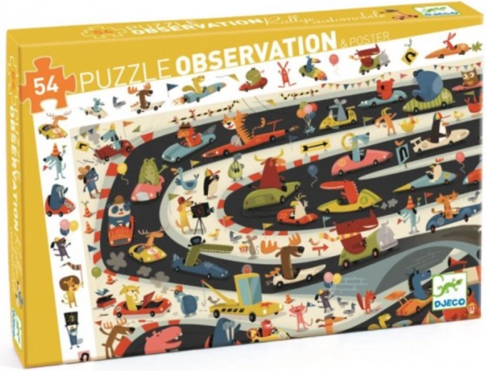 DJECO puzzle obserwacyjne Rallye, 54 elementy