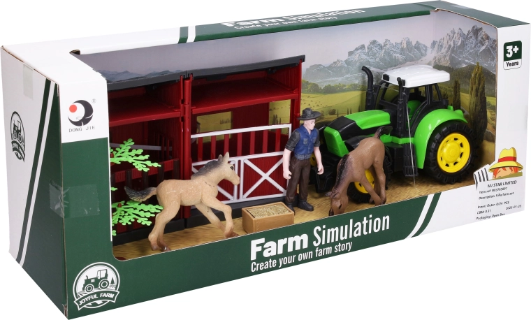 Farma z traktorem – zestaw do zabawy 22 cm - 1 sztuka