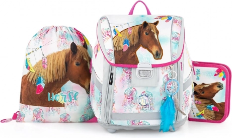 Zestaw szkolny 3-częściowy OXYBAG Premium Light – Koń Romantic