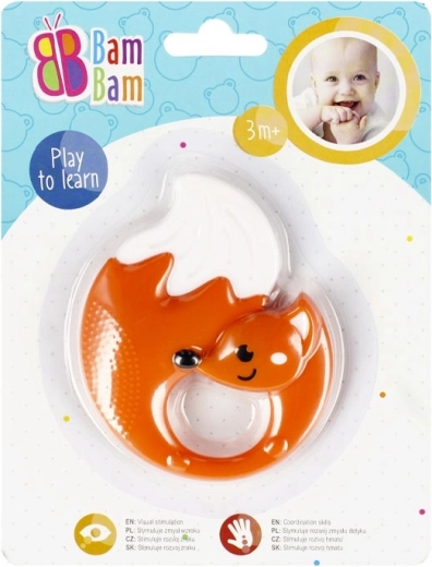 Grzechotka i gryzak lisek dla niemowląt