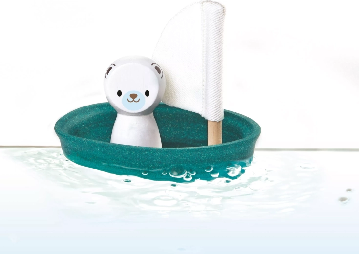 PlanToys żaglówka z niedźwiedziem polarnym