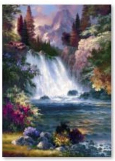 Diamentowe haftowanie (diamond painting) wodospad 30 × 40 cm - 1 sztuka