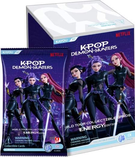 K-pop Demon Hunters – Energy Edition – kolekcjonerski booster box kart (12 paczek)