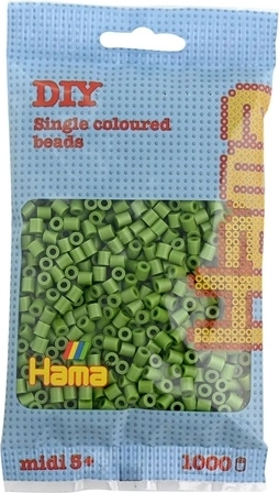 Hama Midi koraliki do prasowania 1000 szt. oliwkowa zieleń