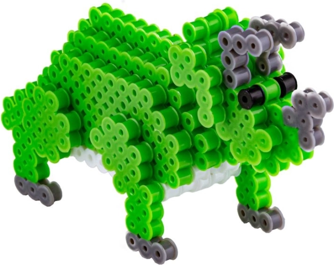 3D dinozaur triceratops z koralików