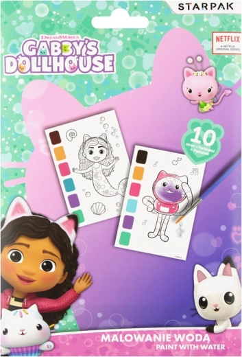 Malowanie akwarelami z motywem Gabby's Dollhouse