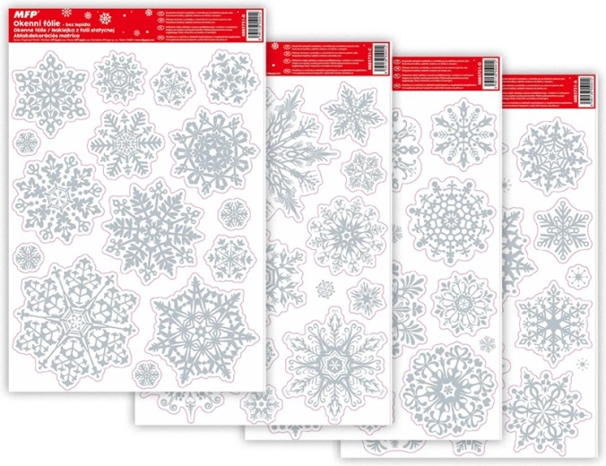 Świąteczna folia okienna z brokatem 20x30 cm