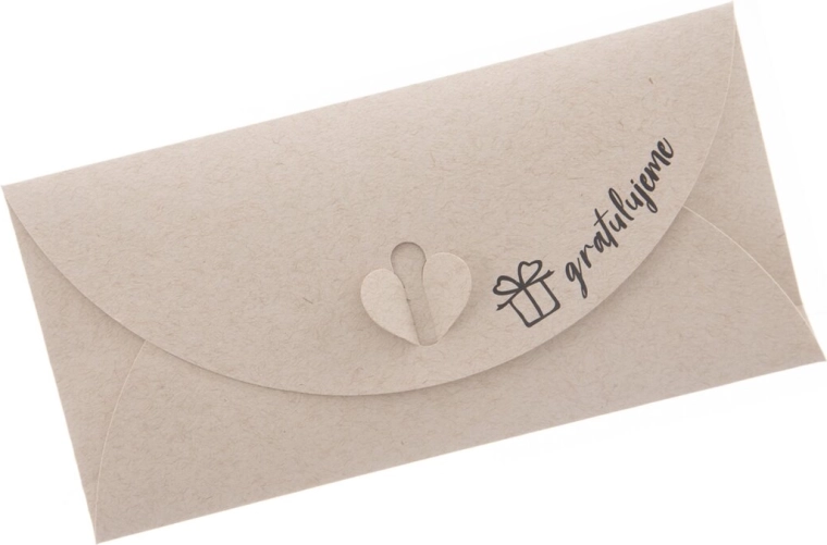 Papierowa koperta prezentowa „Gratulujemy” 22 × 11 cm