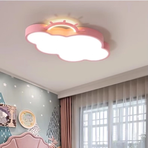 Lampa LED różowa chmurka z pilotem