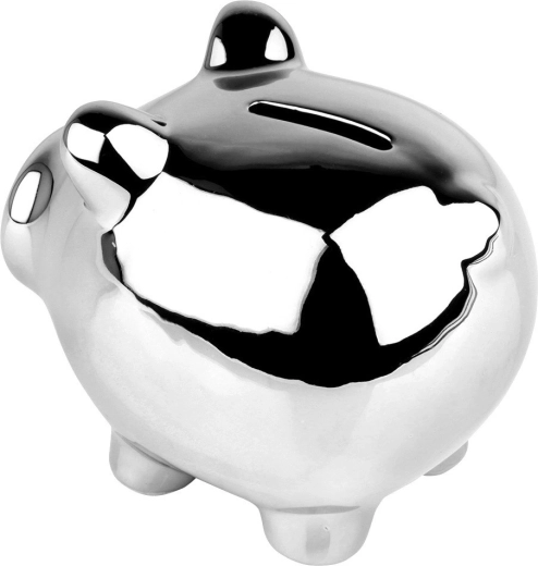 Lustrzane, błyszczące srebrne wykończenie