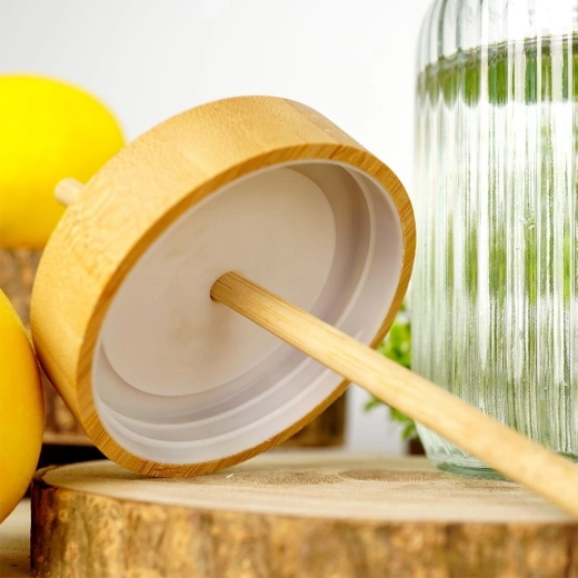 Ekologiczna pokrywka i słomka z bambusa