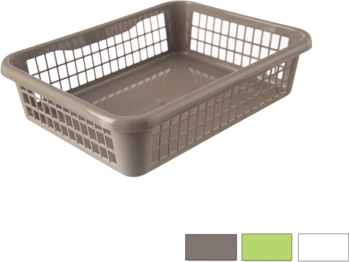 Koszyk organizer z tworzywa UH 25,5 × 19,5 × 6,5 cm, mix kolorów