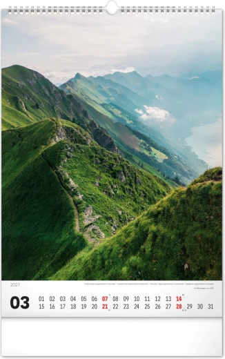 Przejrzyste miesięczne kalendarium