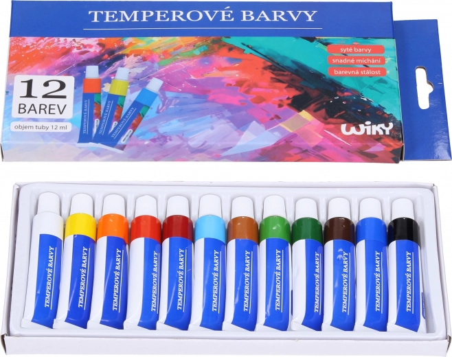 Farby temperowe metalowy zestaw 12×12 ml