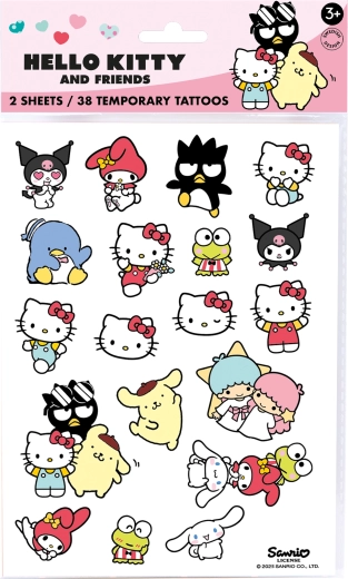 Hello Kitty zmywalne dziecięce tatuaże tymczasowe (38 szt.)