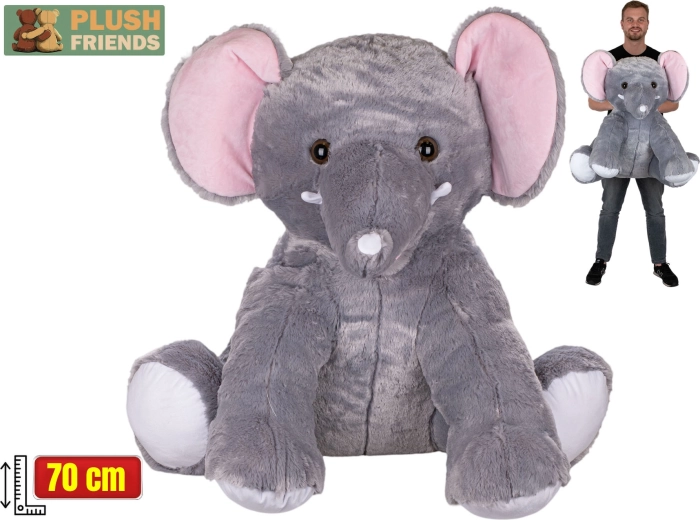 Plush Friends Słoń pluszowy siedzący 70 cm