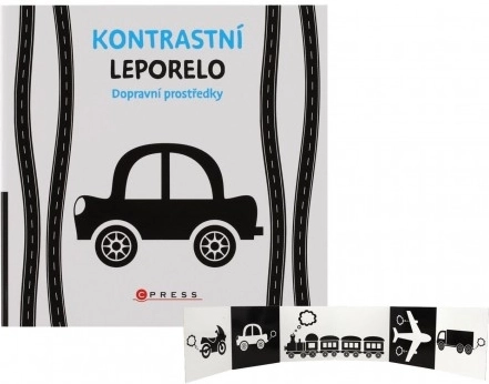 Kontrastowe leporello Środki Transportu dla najmłodszych