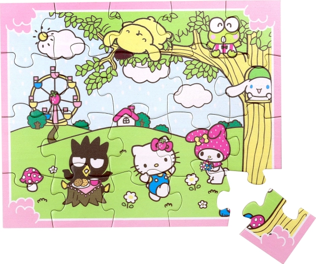 Drewniane puzzle Hello Kitty – 20 elementów
