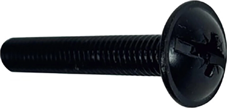 Śruby z łbem podkładowym M4 × 30, czarne (15 szt.)