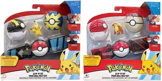 POKÉMON Clip 'N' Go pasek z Poké Ballami i figurką