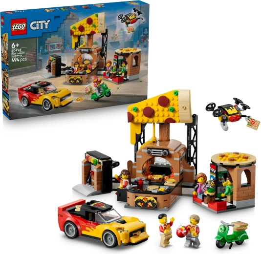 LEGO City dostawa pizzy z pojazdami