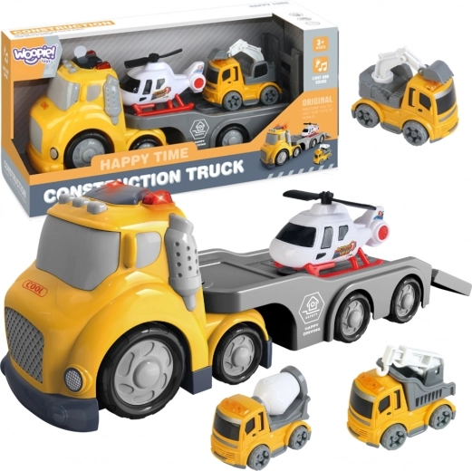 Żółta laweta holownicza WOOPIE City Truck ze światłami i dźwiękami