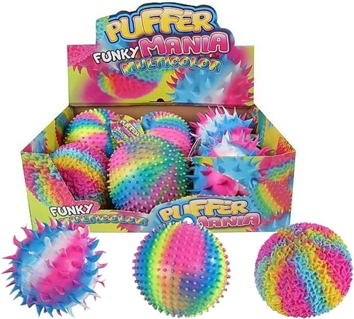 Tęczowa piłka Funky Mania 18 cm - 1 sztuka