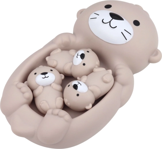 Pływająca rodzinka wydr dla zabawy sensorycznej