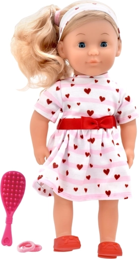 Dolls World lalka Charlotte 36 cm – różowa księżniczka w serduszka