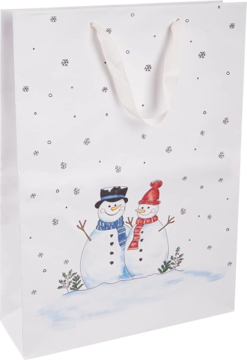 Papierowa torba prezentowa Bałwan 32,5 × 10 × 45,5 cm