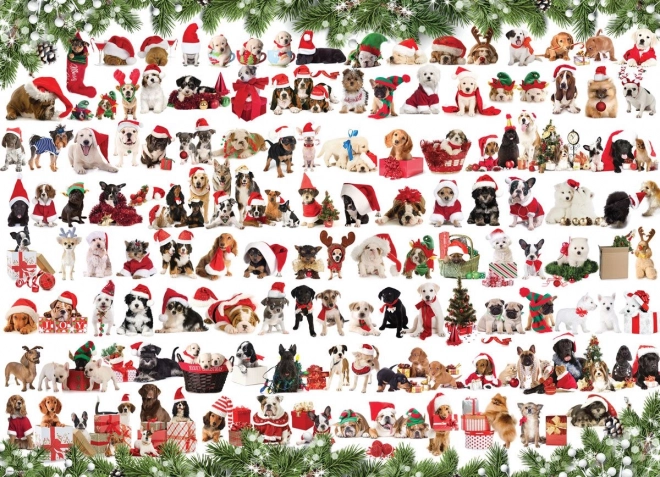 Puzzle EUROGRAPHICS Świąteczne psy 1000 elementów
