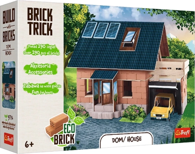 Zestaw konstrukcyjny domek z prawdziwych cegieł