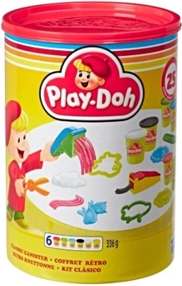Play-Doh klasyczna retro puszka z zestawem 25 elementów