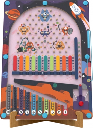 Magnetyczny pinball Kosmos 2 w 1 – drewniana gra 2Kids Toys