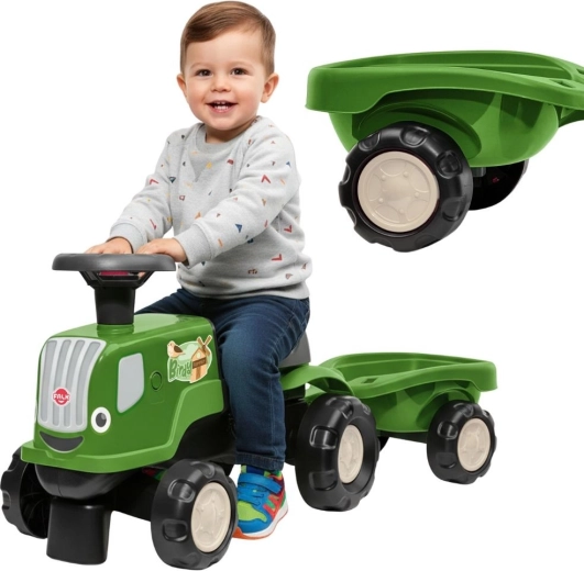 jeździk traktor z przyczepą BIRDY FARM zielony 1–3 lata – FALK
