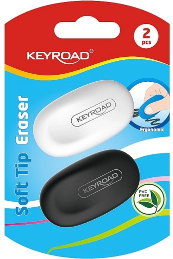 Miękka gumka do mazania KEYROAD, ergonomiczna, 2 szt.