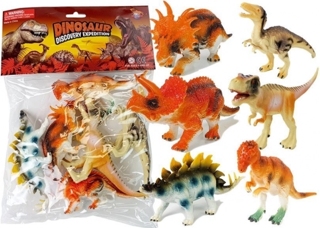 Zestaw plastikowych figurek dinozaurów 10 cm 6 sztuk