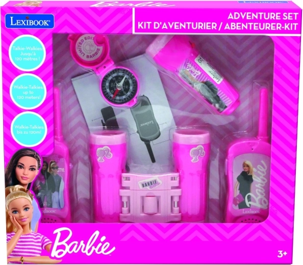 Zestaw przygodowy Barbie z krótkofalówkami, lornetką, latarką i kompasem