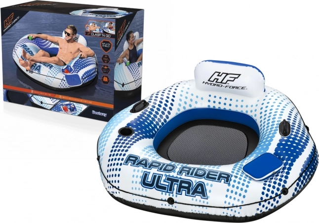 Dmuchany pływający fotel BESTWAY HYDRO-FORCE RAPID RIDER ULTRA 165 × 148 cm