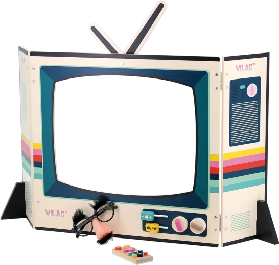 Vilac drewniany teatr retro telewizor