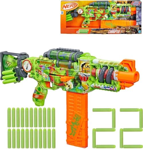 Hasbro Nerf Zombie Corrupter blaster z 22 strzałkami