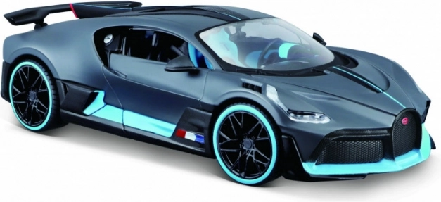 Metalowy model BUGATTI Divo 1:24 szaro‑niebieski
