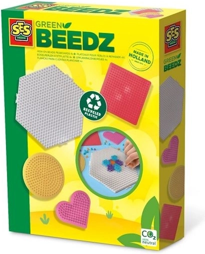 SES Creative Green Beedz podkładki do koralików do prasowania – 4 kształty