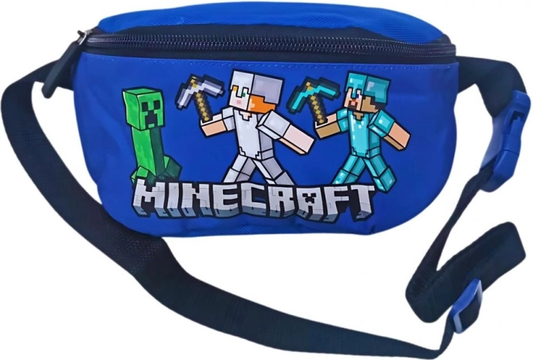Saszetka nerka Minecraft dla dzieci niebieska - 1 sztuka