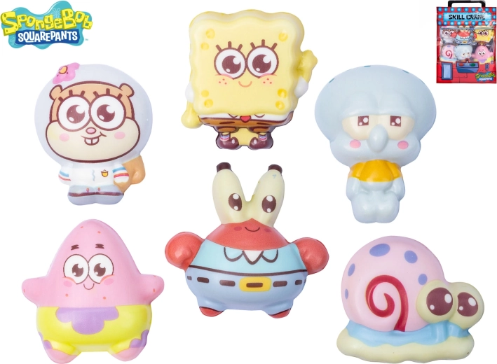 Piankowe figurki SpongeBob w saszetce (6 szt.)