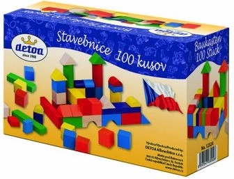 Drewniane klocki konstrukcyjne 100 szt.