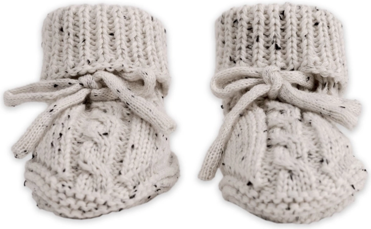 Lodger plecione buciki knit cable ground 0–6 miesięcy