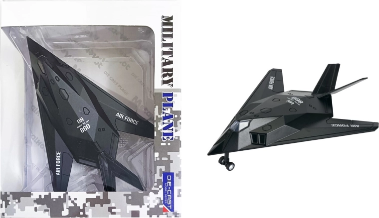 Metalowy model myśliwca F117 FIGHTER JET 1:400 z światłami i dźwiękami