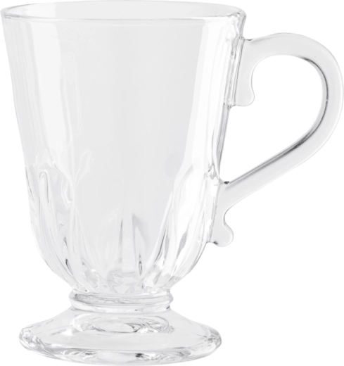 Szklany puchar na nóżce Altom Design Siena 320 ml z dekorem pawiego pióra